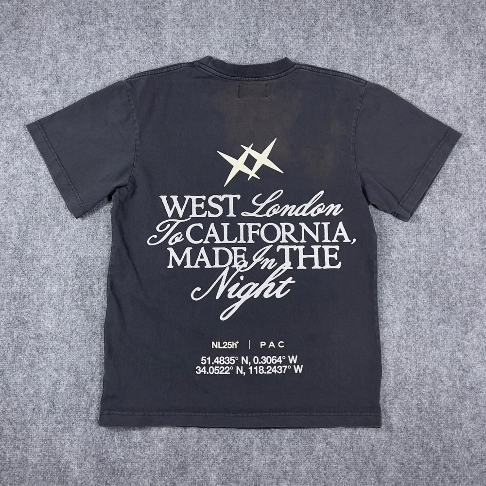 PacSun NL25h Graphic Tee Mens S Black West London To California Shirt